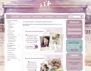 Website of the Aranykapu Children's House