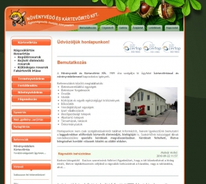 Növényvédő és Kártevőirtó Weboldal